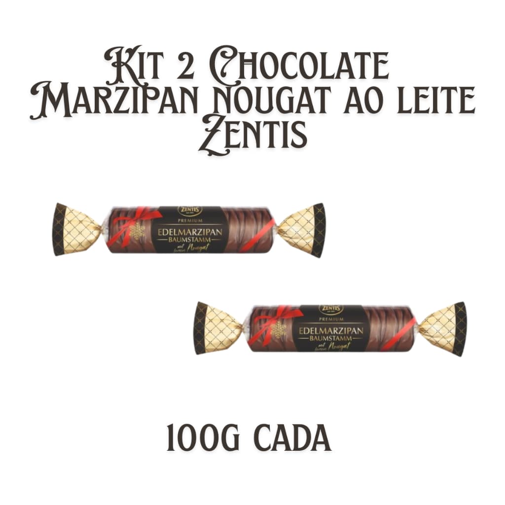 KIT 2 Chocolates Baguete Marzipan Nougat ao leite Zentis 100g