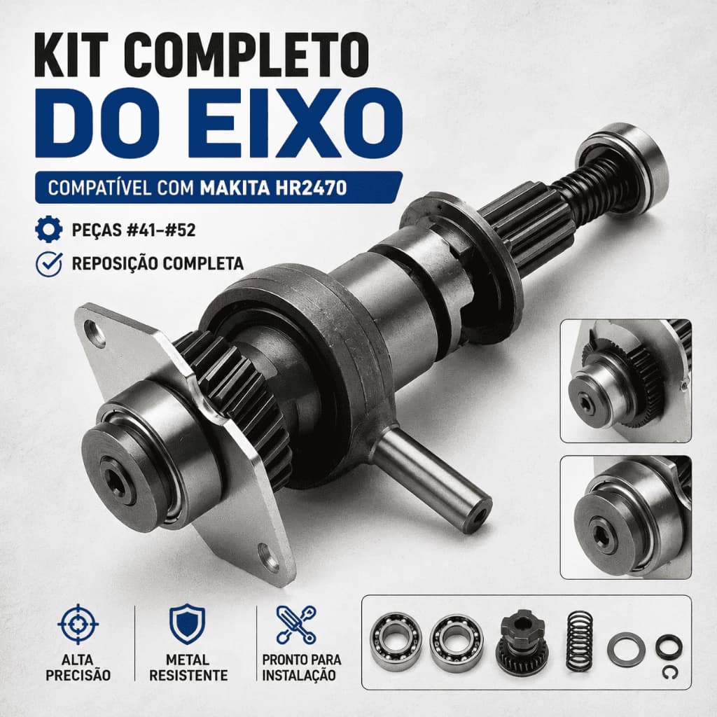 Kit Completo Eixo Peçasaplicável A Martelete Makita Hr2470