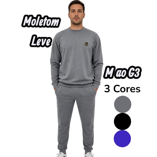 Conjunto Moletom Blusão e Calça Moletom Masculino Flanelado Kit Blusão de Frio