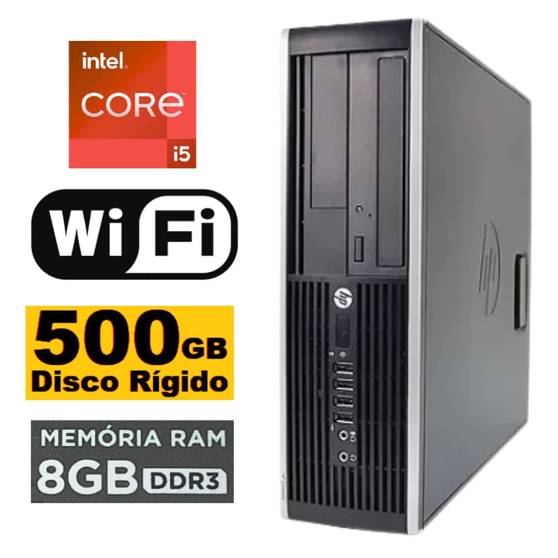 Computador HP 8200 Core i5 2ªgr 8gb ram 500gb hd Wifi NF Trabalho Estudo Cpu Torre Promoção