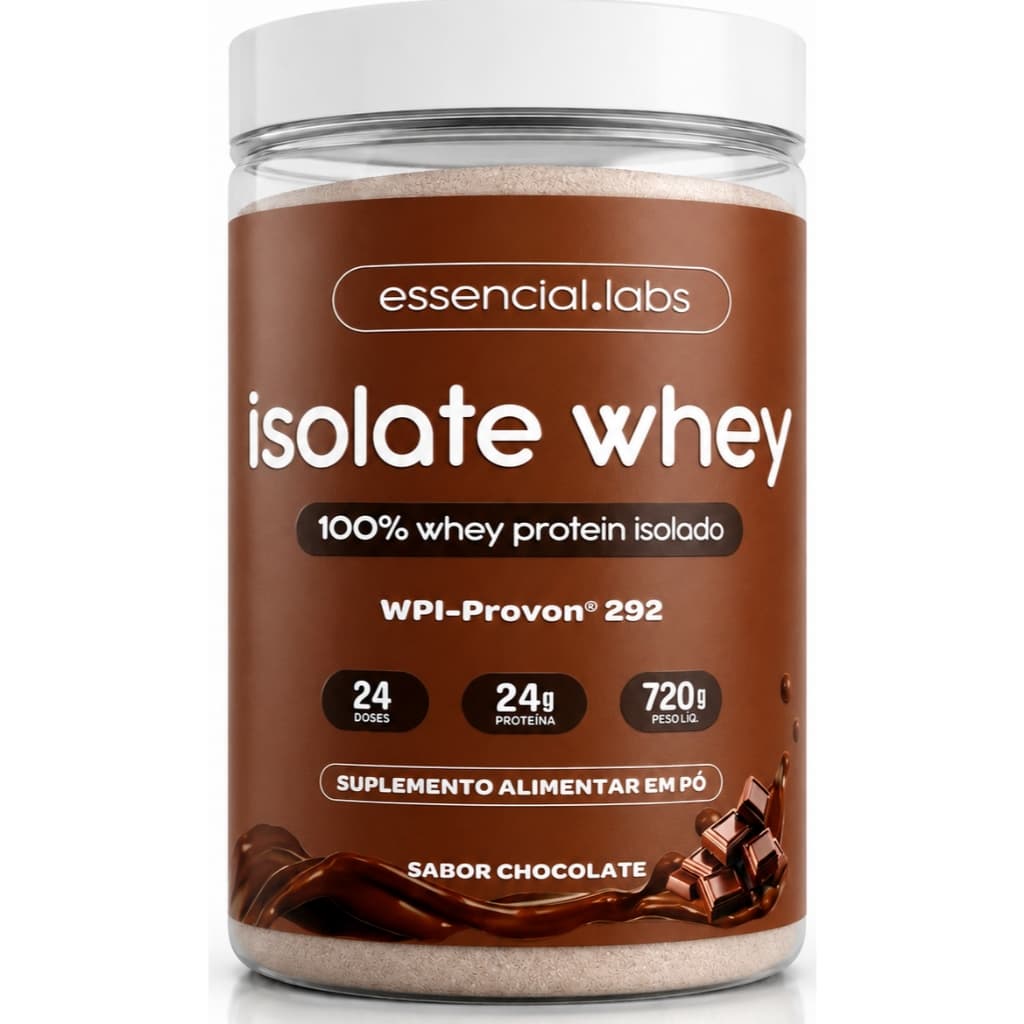 100% WHEY ISOLADO - Sabor Chocolate - MatériaPrima Importada GLANBIA (A Melhor Proteína do Mundo) Provon® 292 - 24 Doses