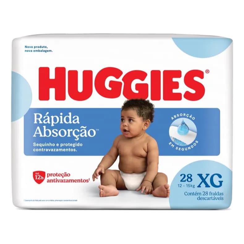 Fraldas Huggies Tripla Proteção XG 28 Unidades Econômicas
