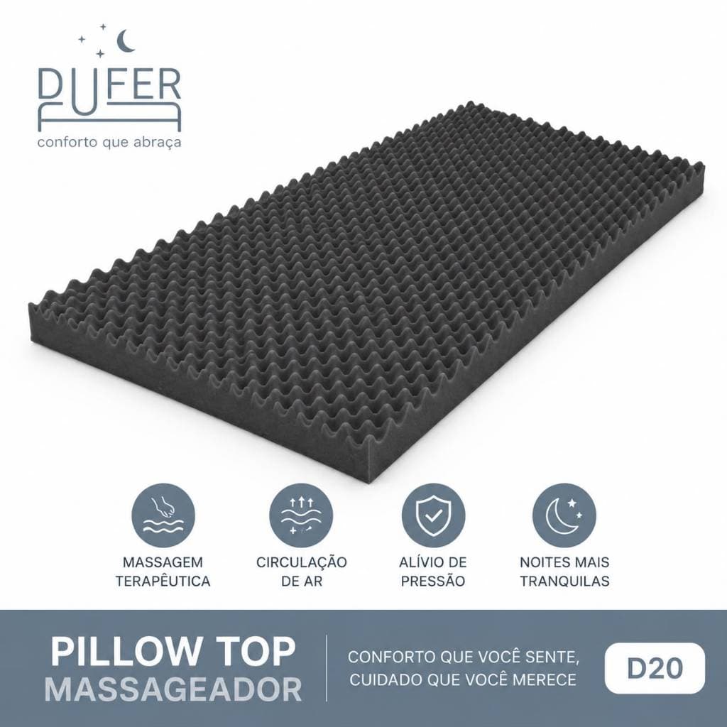 Pillow Top Massageador Colchonete Caixa De Ovo Casca Anti-escaras Casal D23 Alívio de dores musculares