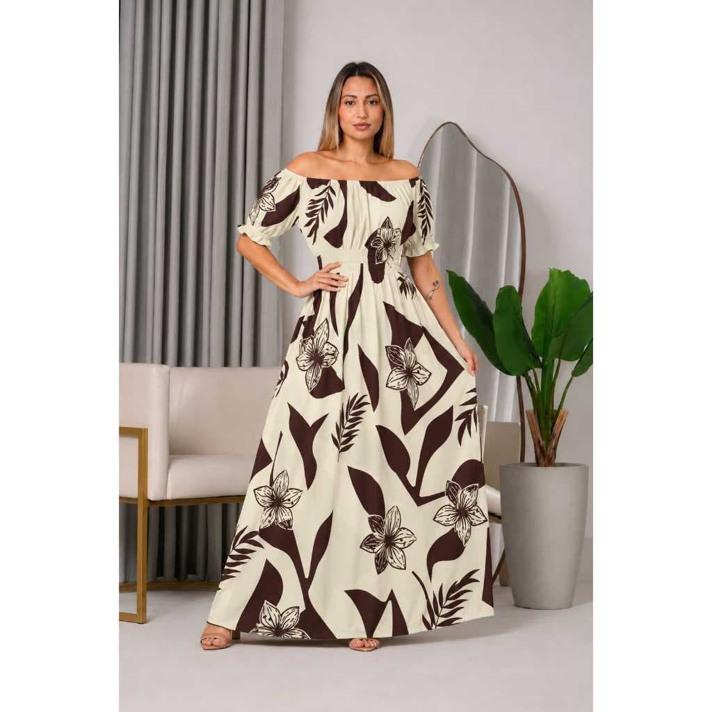 Vestido Longo com Mangas e Cintura com Elástico, Confortável– Veste do 38 ao 40 em Varias Cores