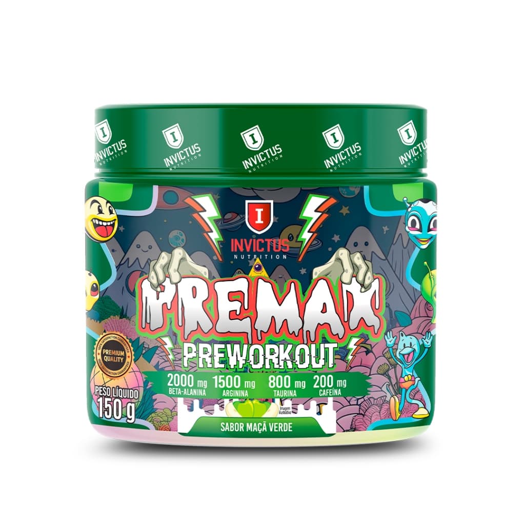 Pré-treino Premax Maçã Verde 150gr. - Invictus Nutrition