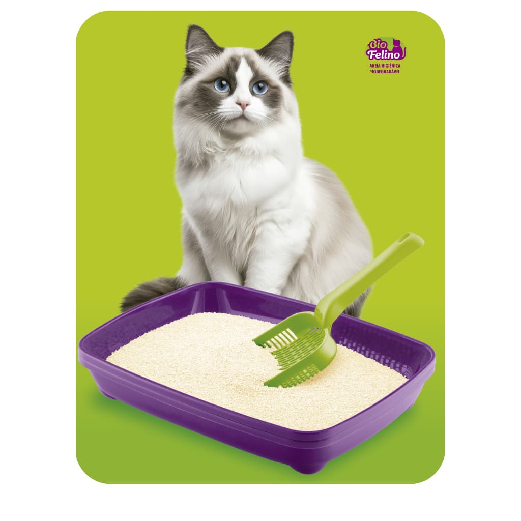 Areia sanitária Gatos Biodegradável Grãos Finos