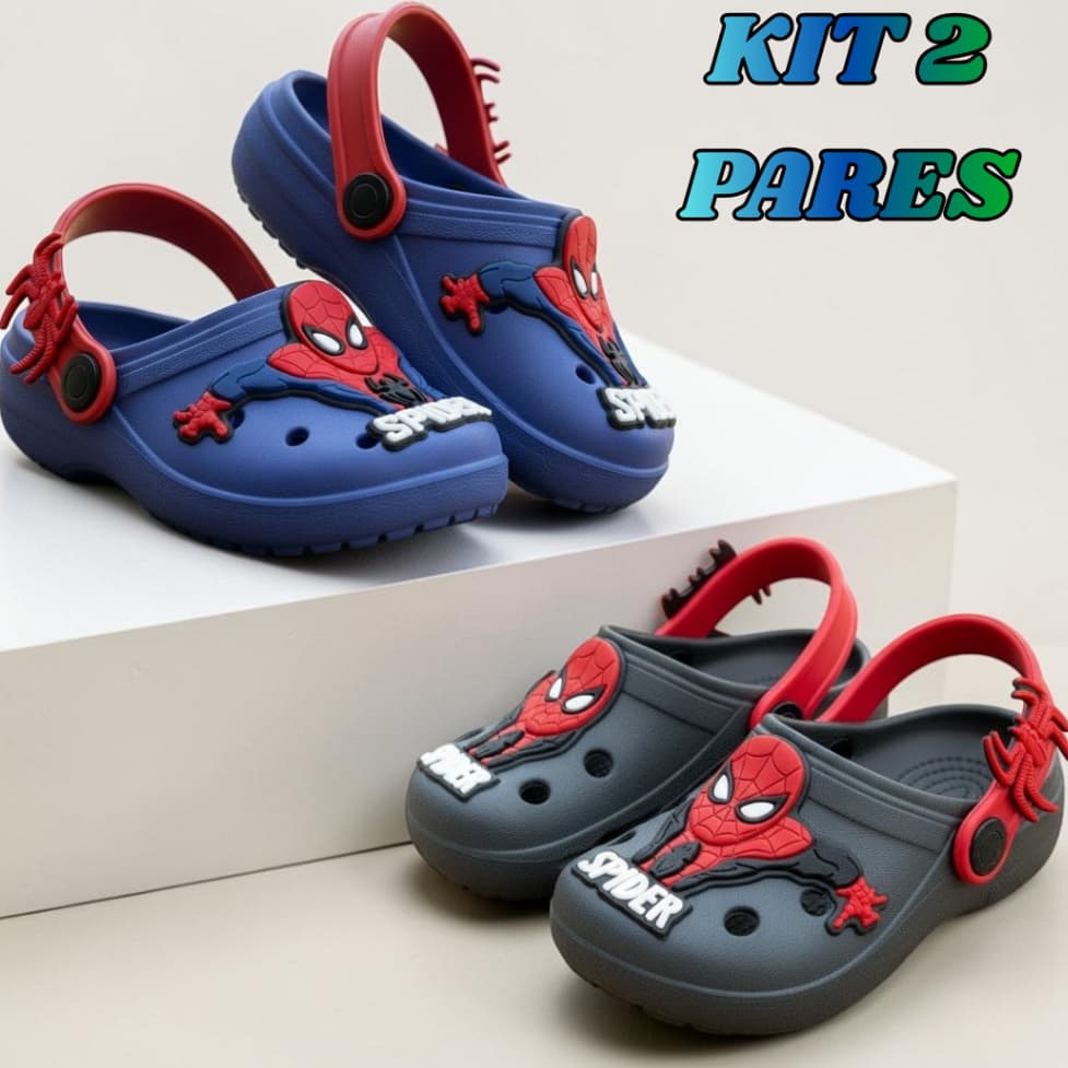 Kit 2  Sandália Babuche Infantil Menino  Leve e Confortável Masculino