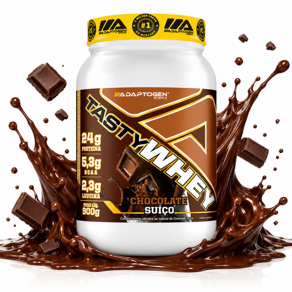Tasty Whey Adaptogen 900g Whey Protein - Chocolate Suíço