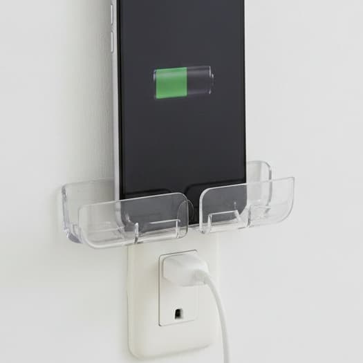 Kit Suporte Multiuso Celular Parede Acrílico Autoadesivo Organizador Smartphone Banheiro Cozinha Quarto Sem Furo