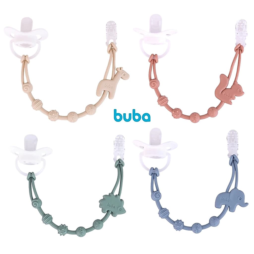 Prendedor De Chupeta Silicone Cloudy Buba Bebê