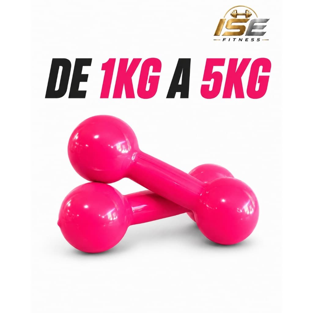 Peso Academia 1kg a 5kg Rosa Emborrachado Halter Bola Academia Calistenia Fisioterapia Pilates Musculação Treino Casa
