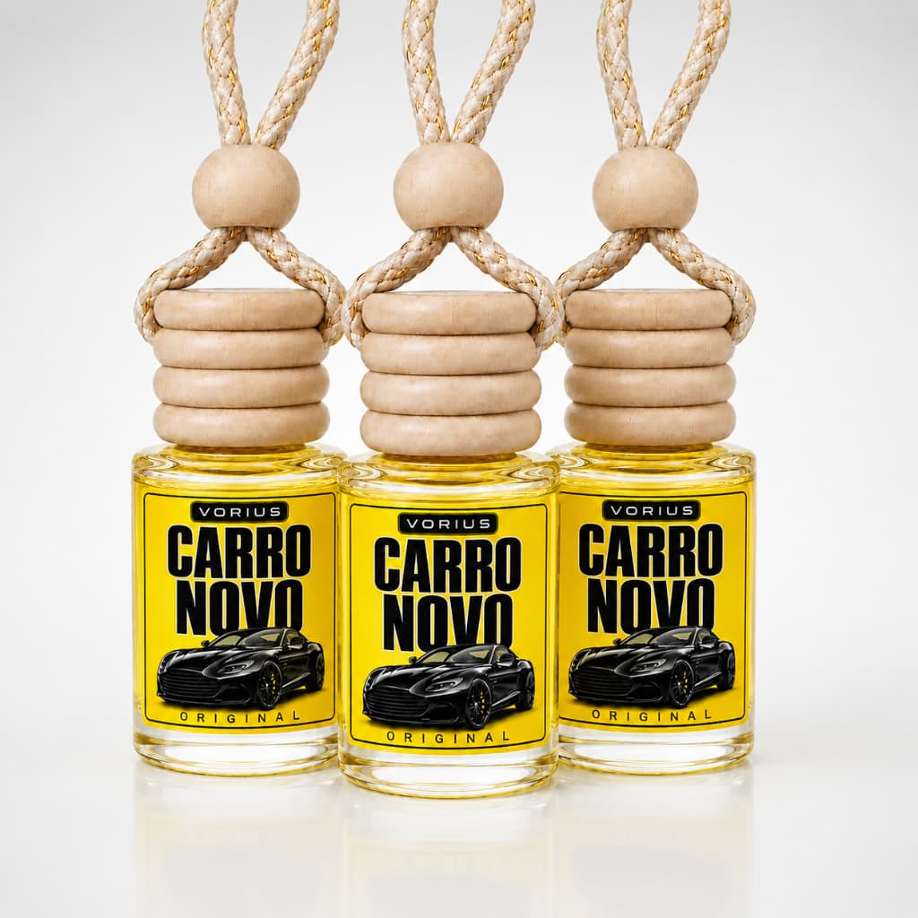 Cheirinho de Carro Carro Novo Aromatizante Automotivo Kit 3 Pendurar Retrovisor