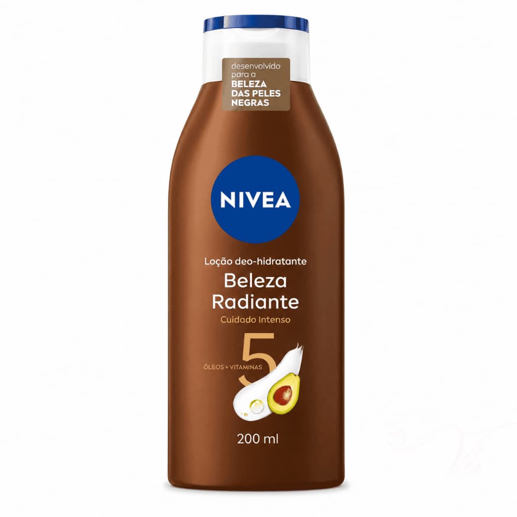 Loção Deo Hidratante Corporal Nivea Beleza Radiante Cuidado intenso Negra 200ml