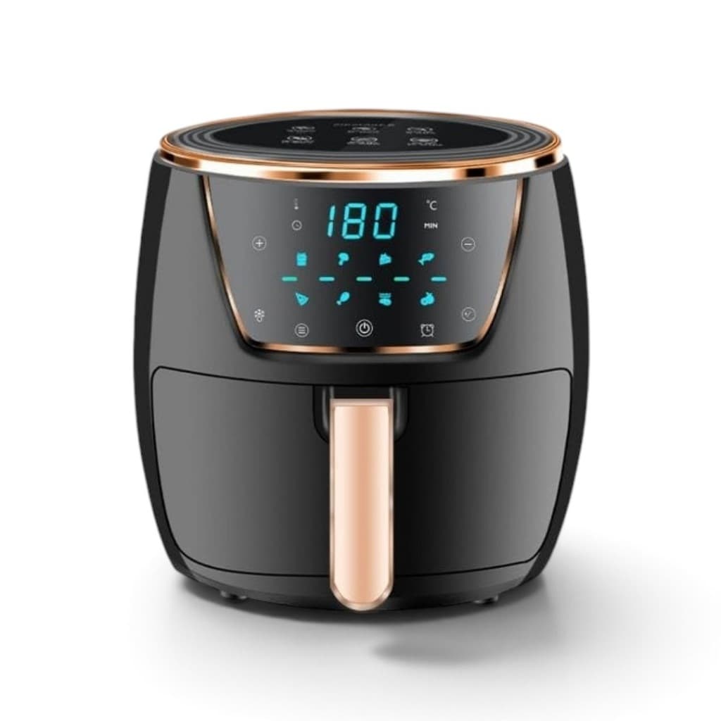 Fritadeira Digital Air Fryer 6,5l Lcd Sem Óleo Preto Sem Óleo Grande Touch