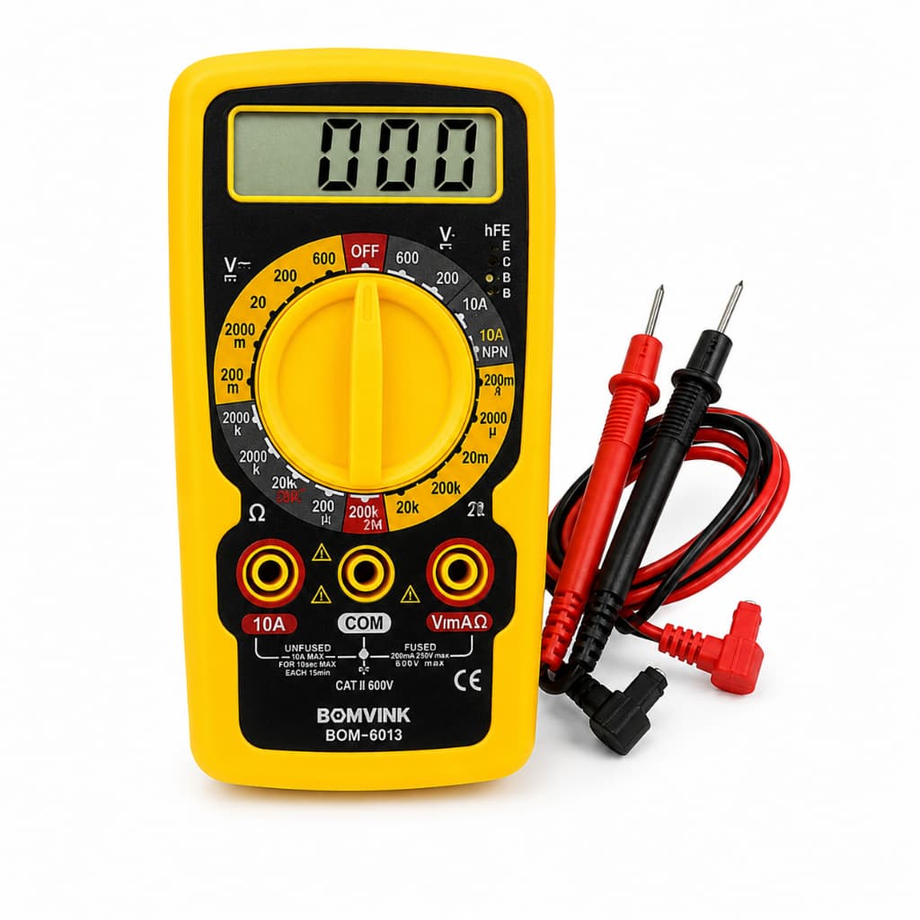 Multímetro Digital Portátil Profissional DC/AC VOLT AMP OHM C/ Display LCD