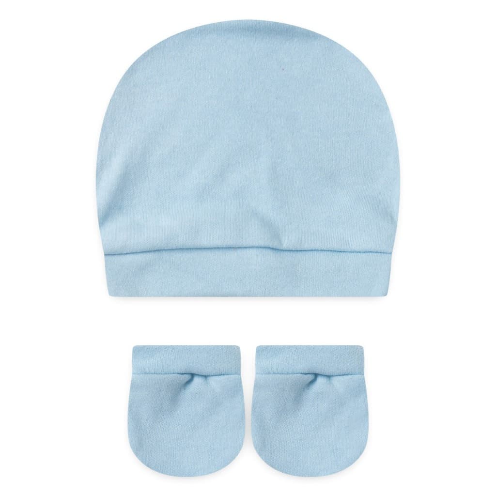 Kit 3 Peças Touca e Luvas Bebê Suedine Recém-Nascido Enxoval Maternidade Inverno Menino Menina