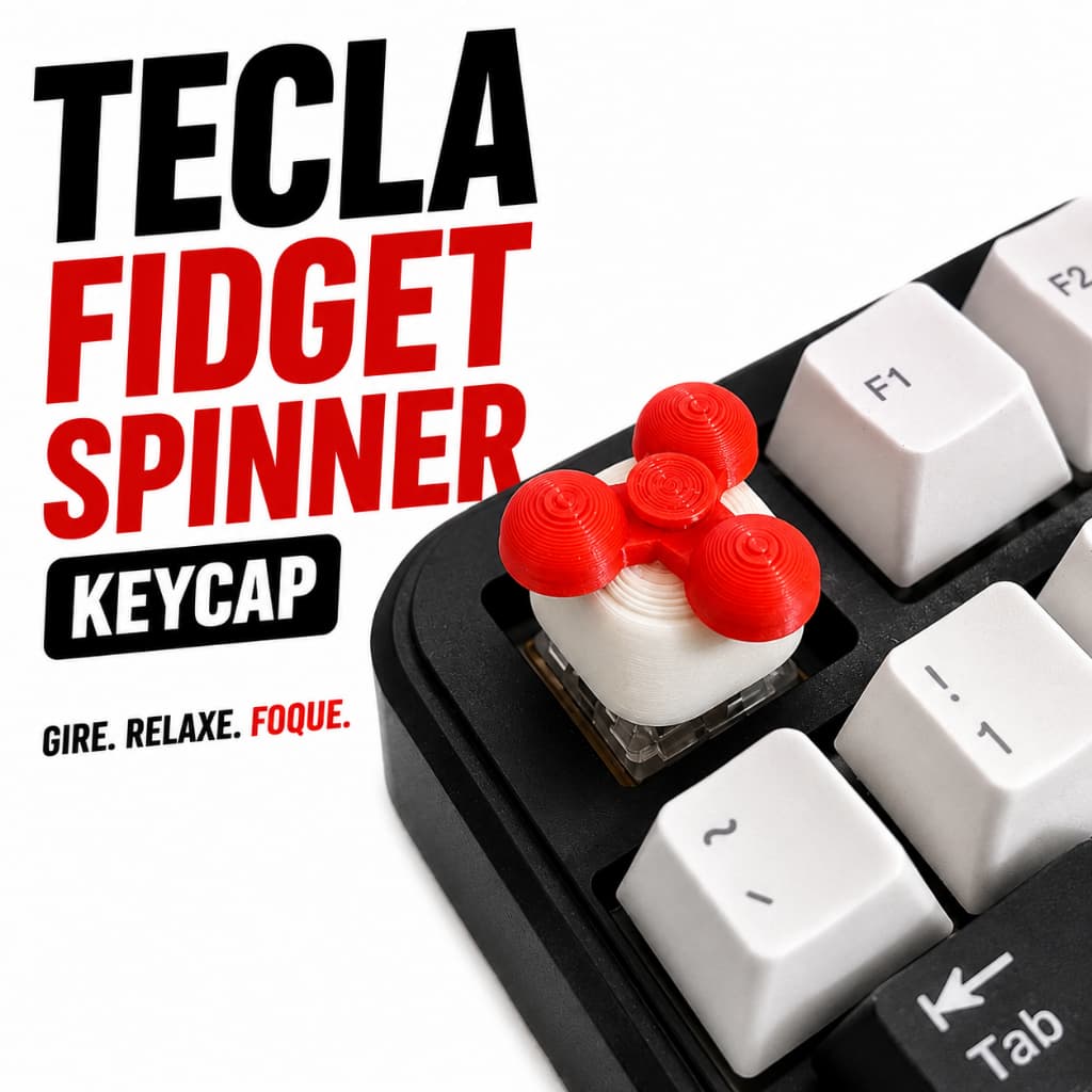 Tecla Fidget Spinner Keycap para Teclado Mecânico
