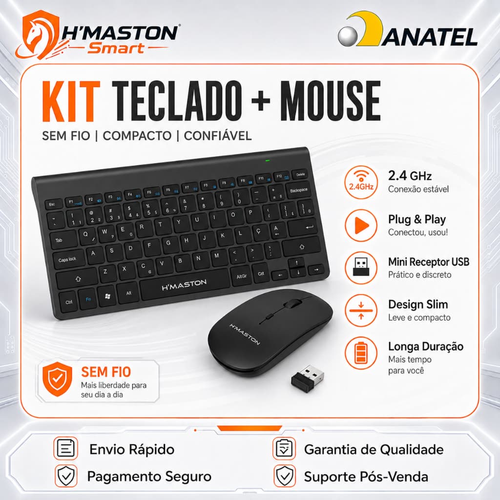 H'MASTON JP102 Kit Teclado e Mouse Sem Fio Teclado Bluetooth Kit Mouse e Teclado Sem Fio Teclado e Mouse Bluetooth