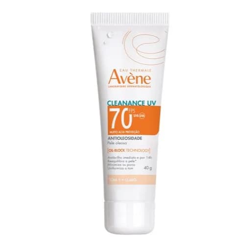Protetor Solar Facial Avène FPS 70 Cleanance UV Antioleosidade Tom 1 Claro 40g