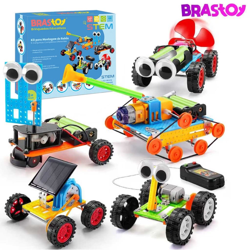 Brastoy Kit de brinquedos robóticos científicos STEM 6 em 1 e 5 em 1