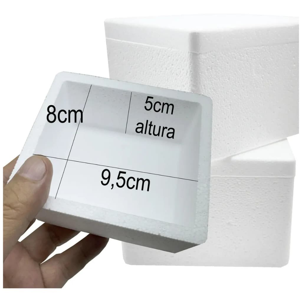 kit 10/8/6/4 caixas de isopor de 250 ml para insulina e medicamentos