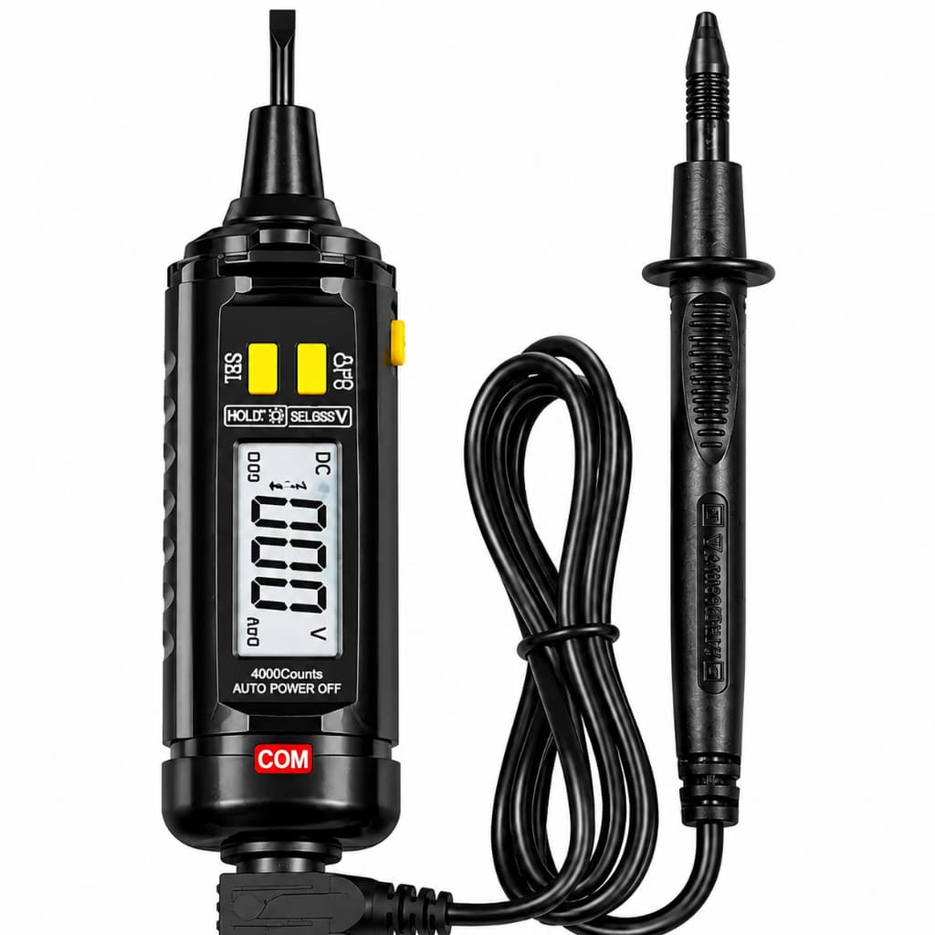 Multímetro Digital Automático Profissional - Tipo Caneta Função Data Hold  Mede AC/DC, Ohm Testador