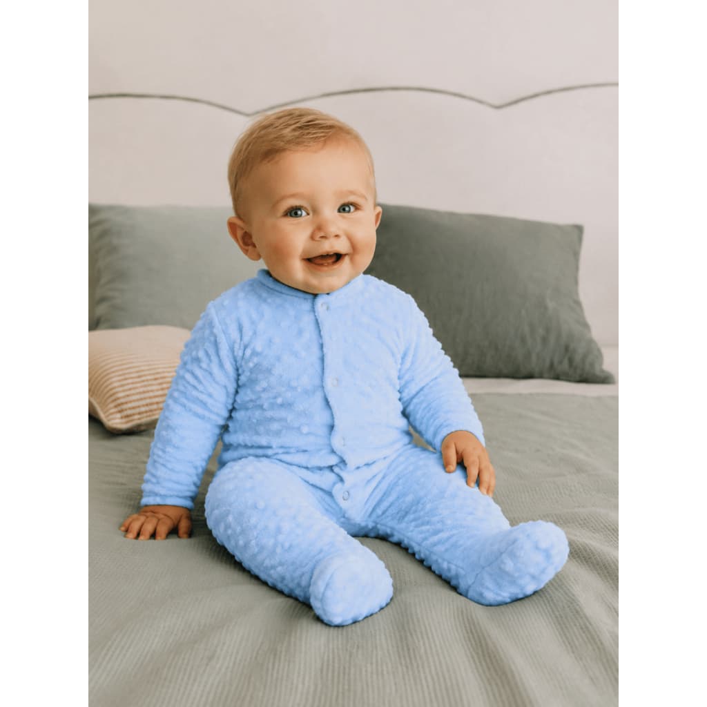 Macacão Bebê Soft com Pé Reversível Tecido Macio Inverno Frio Menino Menina 0 a 12 Meses
