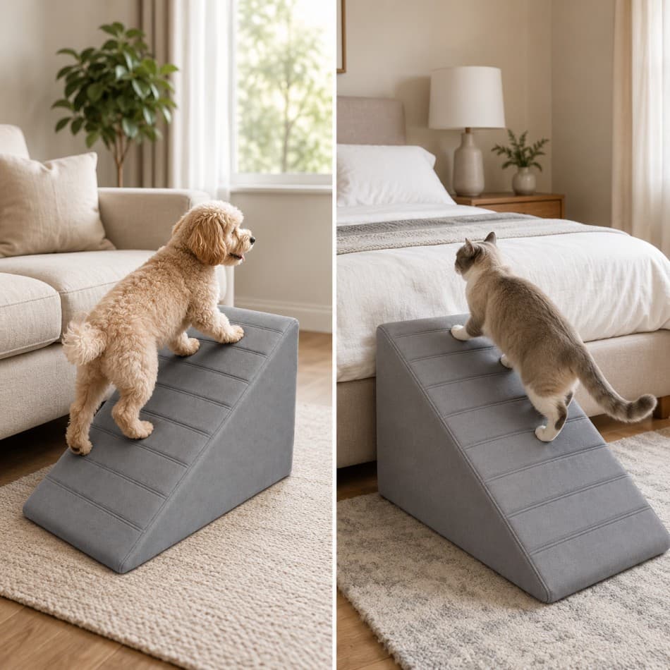Rampinha Escadinha Escada Para Pet Cachorro Gato Animais De Estimação Ração Golden Brinquedo Pet - GF Moveis