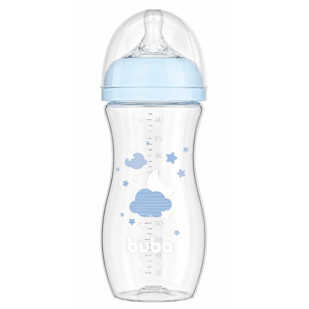 Mamadeiras para bebe Easy Flow 330 ml Anticólica Evita Gases Buba  Nuvem