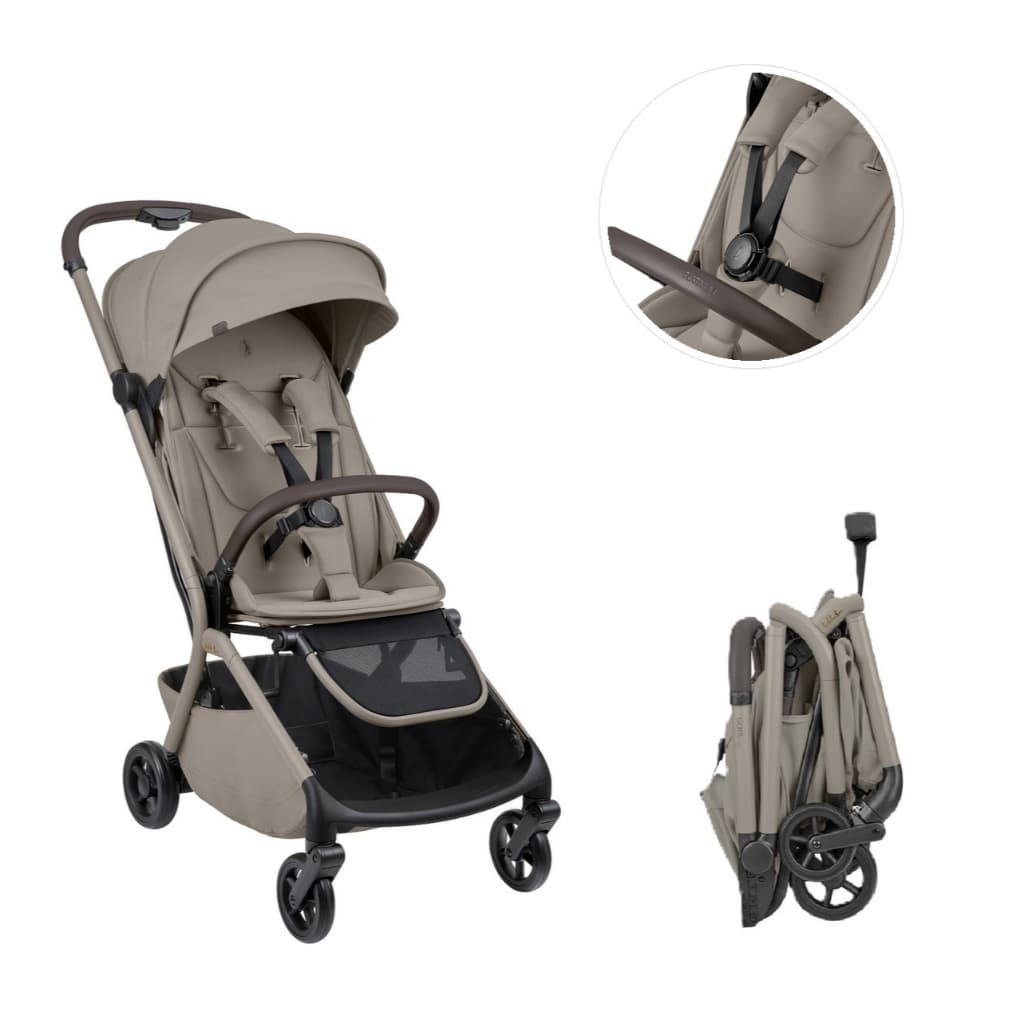 Carrinho de Bebê 0 a 22kg Fecha com Uma Mão Alumínio Leve 4 Rodas 360 Travel System KikkaBoo Goya Cabin Recém Nascido