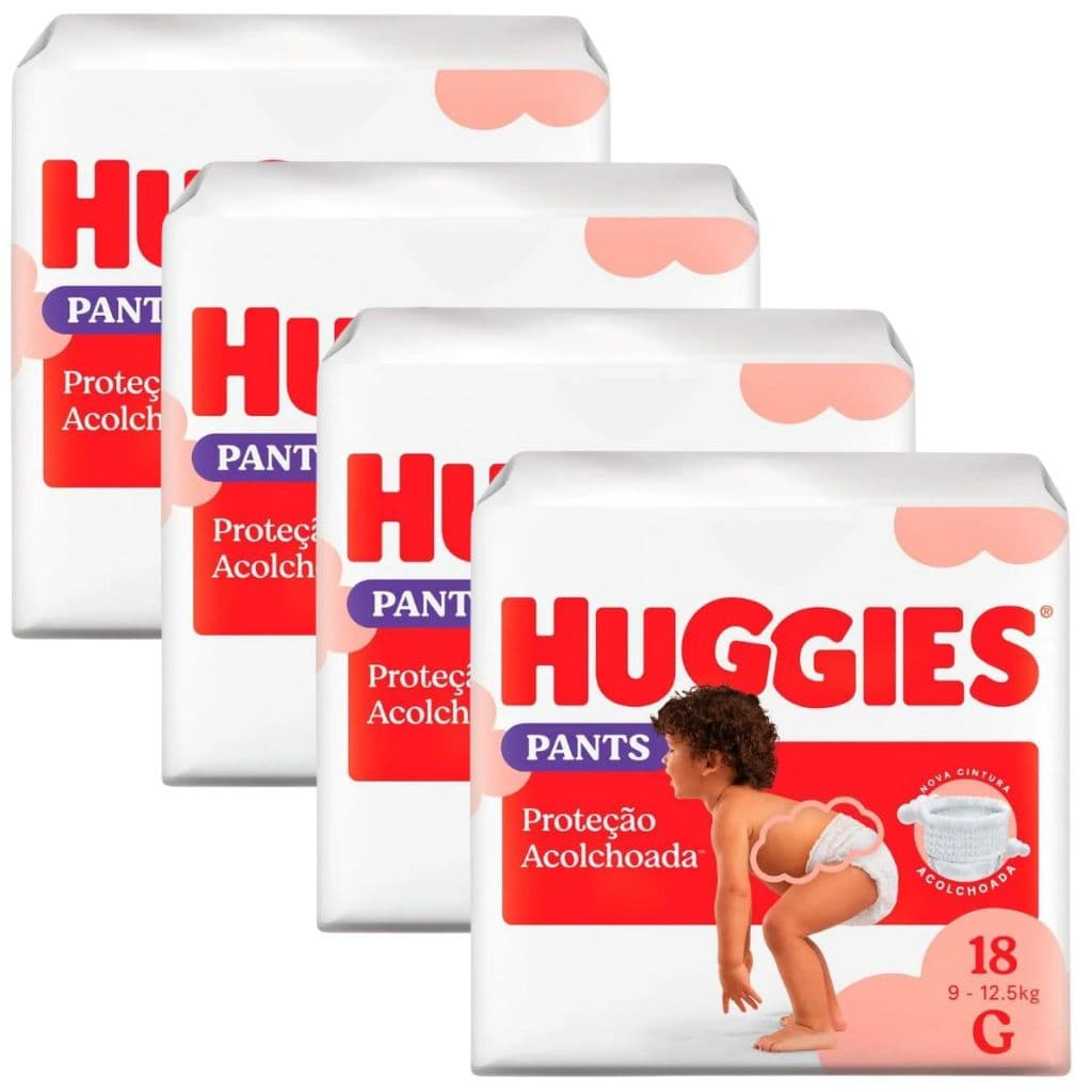 Fralda Huggies Paint Proteção Acolchoada (Shortinho) G - 4 Pacotes
