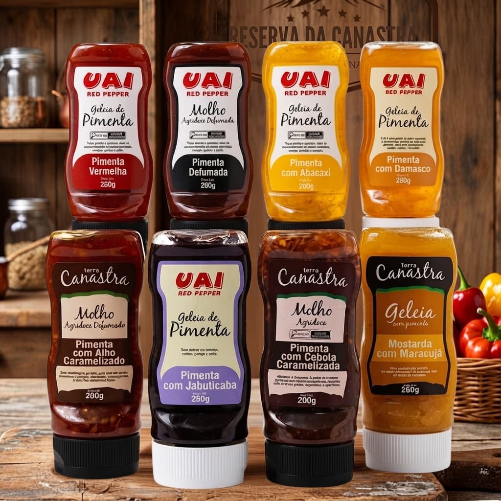 Geléia de Pimenta Uai Agridoce - Tradicionais Sabores Mineiros 100% Natural Sem Glúten Equilíbrio e Sabor