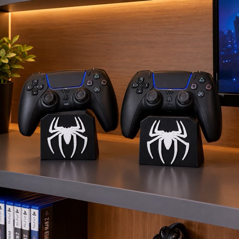 Kit 2 Suporte para Controle PS5 PS4 Gamer – Porta Controle Videogame Homem Aranha