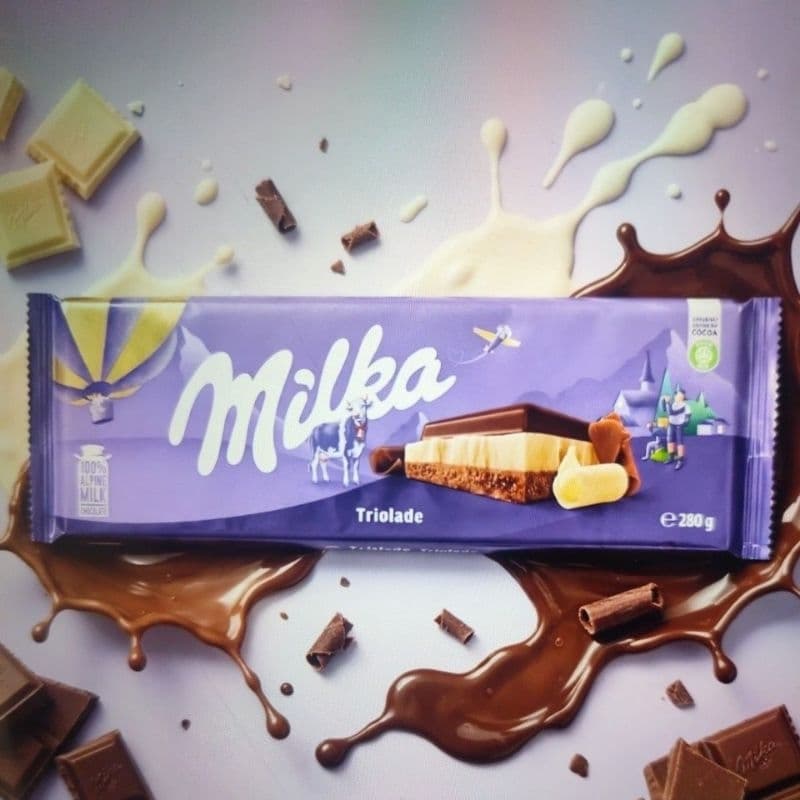 Chocolate Milka Triolade 280g Importado - Triplo Chocolate Original
