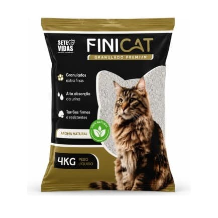 Areia Sanitária Higiênica FiniCat Premium Para Gatos Anti Odor Grãos Extra fino