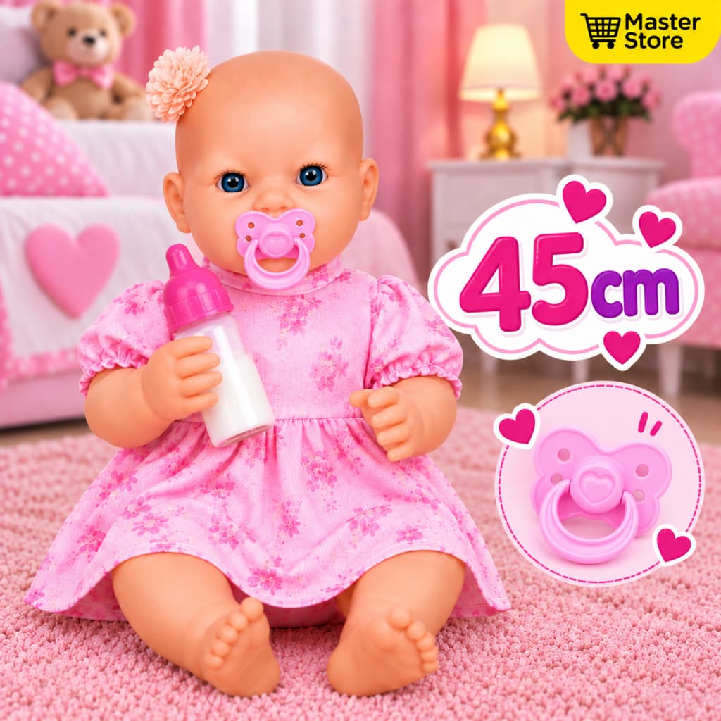 Boneca Bebe Grande Baby By Macia Boneca com Chupeta Brinquedo Infantil Tipo Bebe Reborn