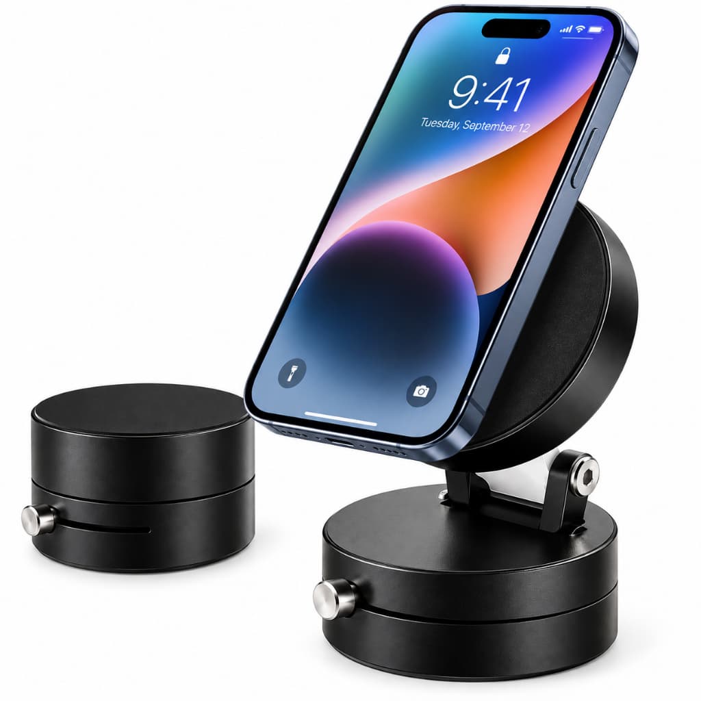 Suporte Magnético de telefone para carro com sucção á vácuo 360 graus .