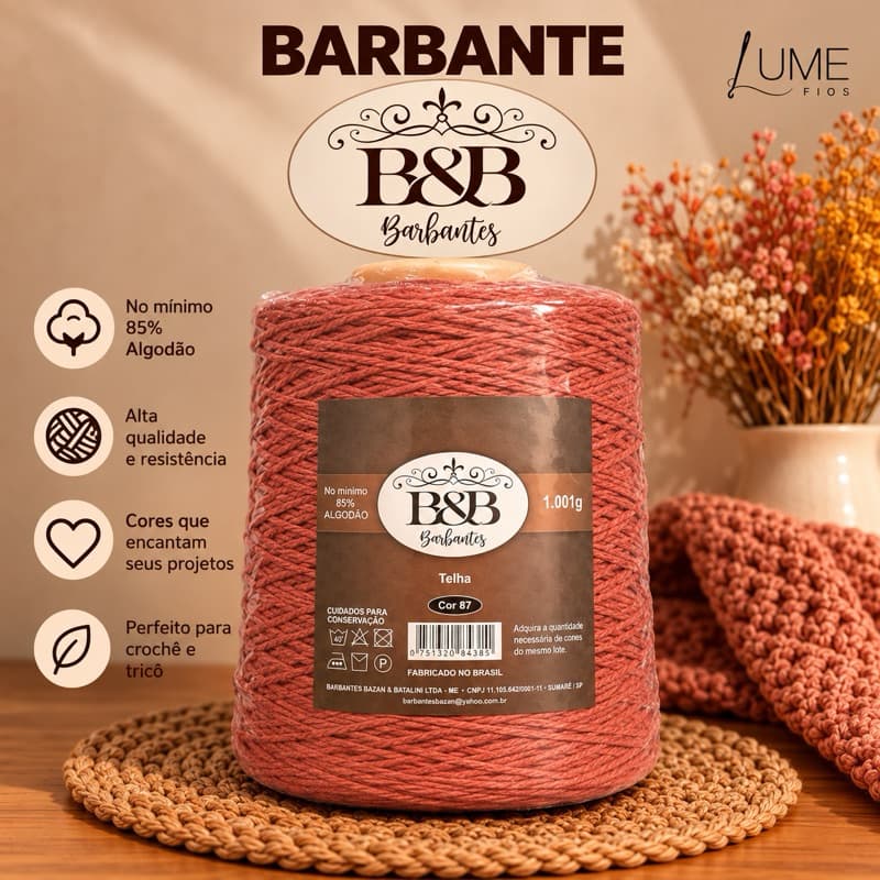 Barbante beb 6 (B&B) para croche