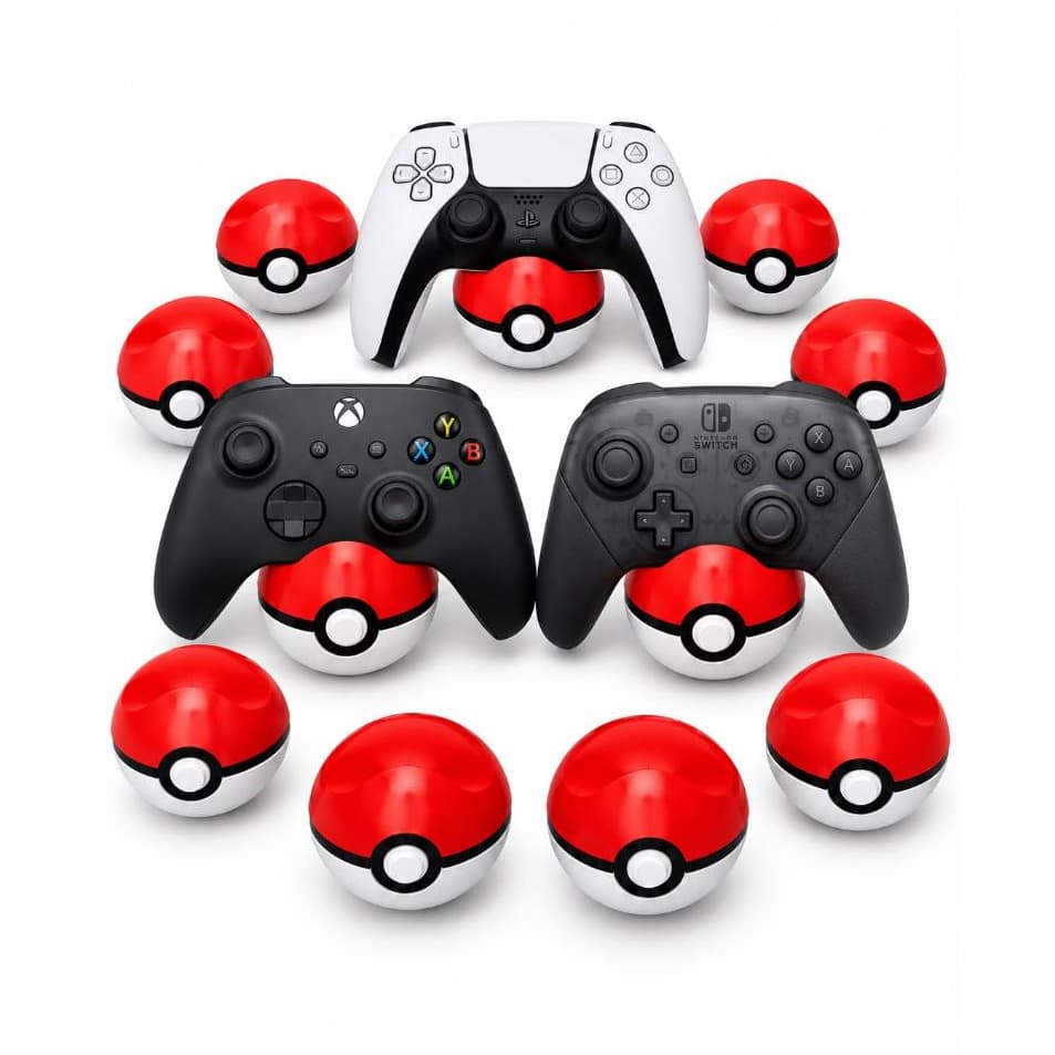 SUPORTE CONTROLE VIDEOGAME UNIVERSAL POKEBOLA POKÉMON (PLAYSTATION, XBOX, NINTENDO)