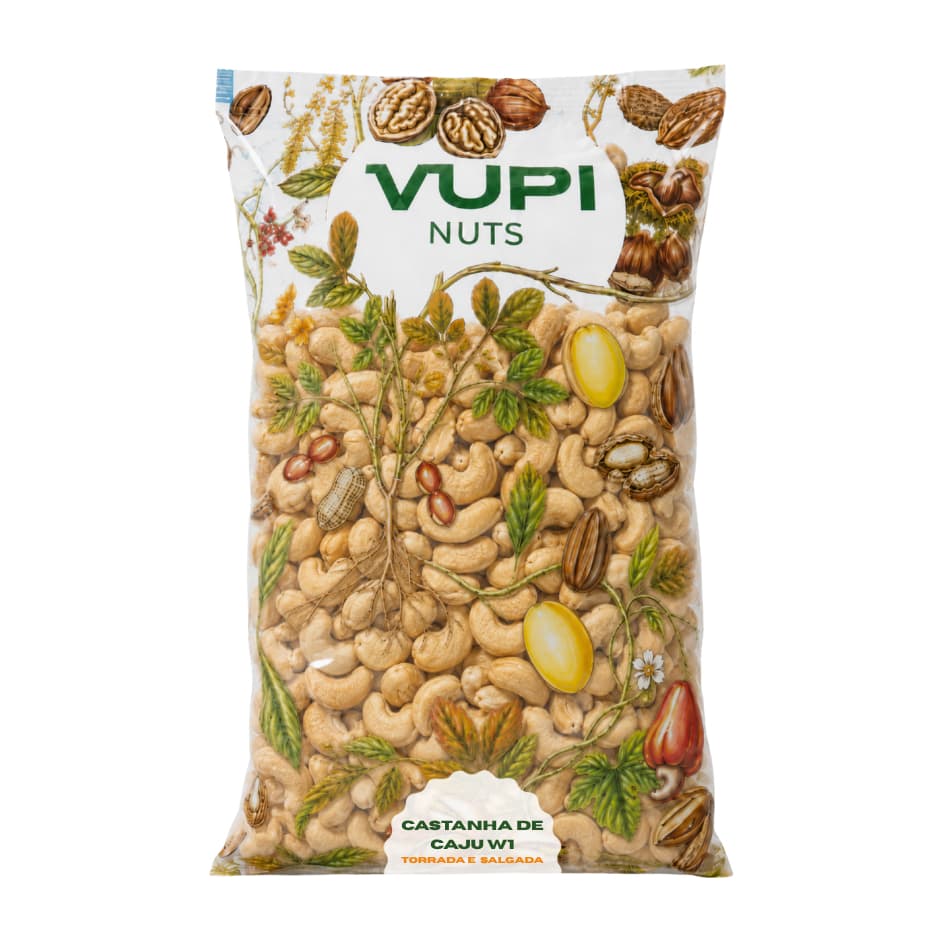 Castanha de Caju W1 Torrada e Salgada Snack Saudável - VUPI