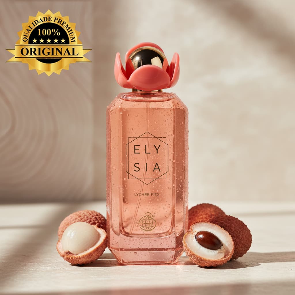 Perfume Elysia Lichee Fizz Fragrance World 100ml Eau de Parfum Feminino Original Importado