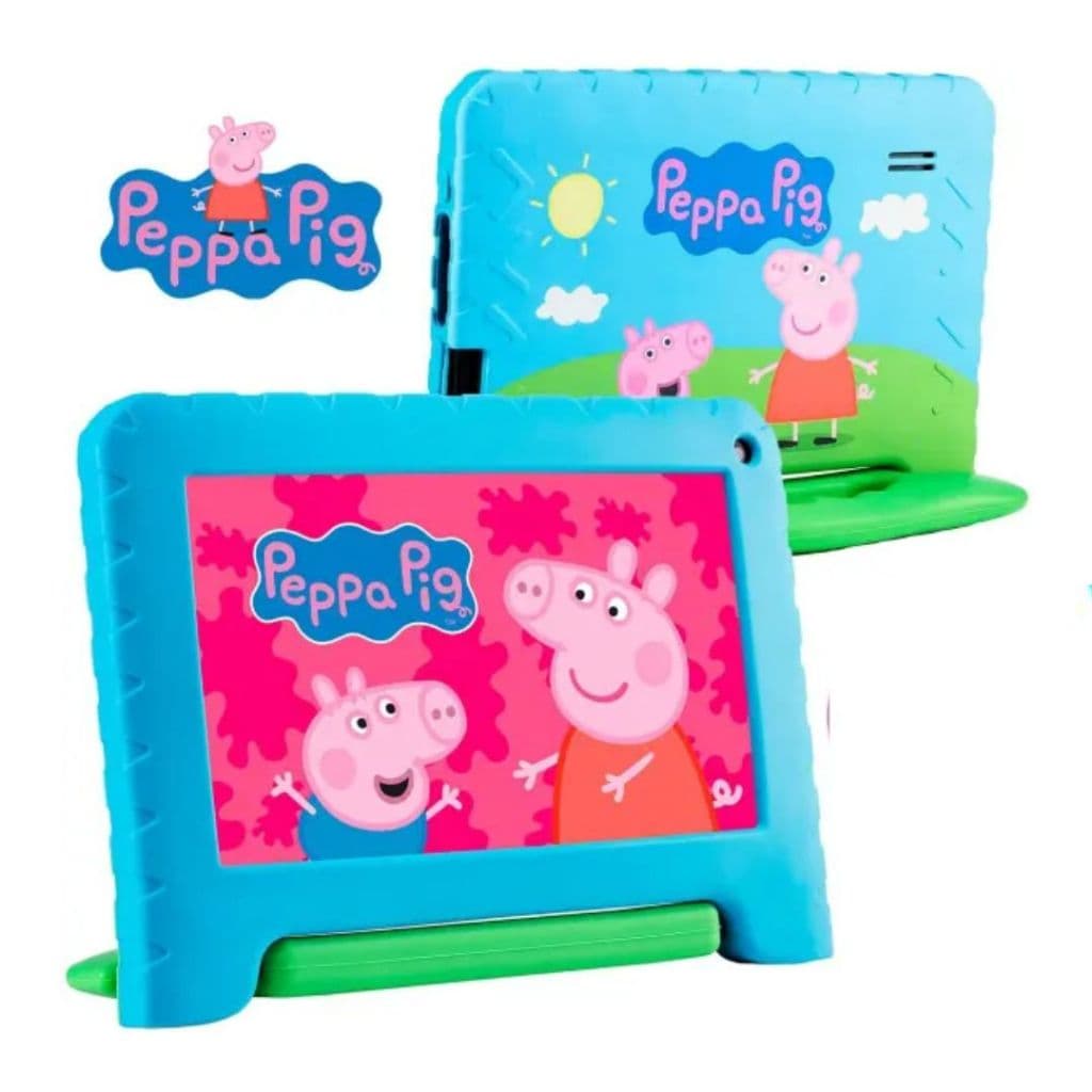Tablet Infantil Peppa Pig 64GB 4GB de RAM Wi-fi Tela 7" Com Capinha Android 11 Câmera frontal - Original Multilaser