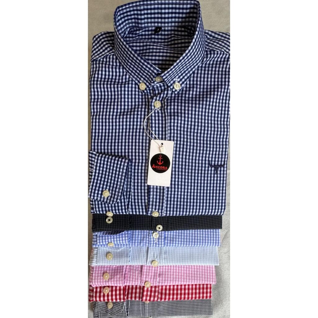 Camisa Masculina Algodão Social Xadrez Listrada Manga longa Tricoline Slim country  Cabeça do boi