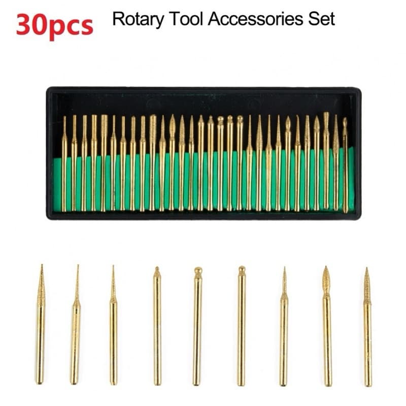 Kit 30 Brocas Diamantadas Lixadeira Unha Drill Fresa Gel Oferta Completo