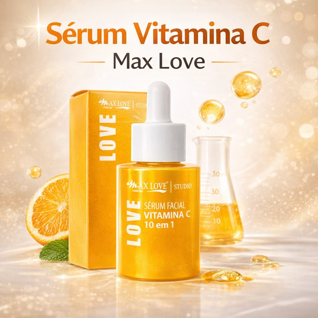 Sérum Facial Vitamina C Max Love Clareador Hidratante