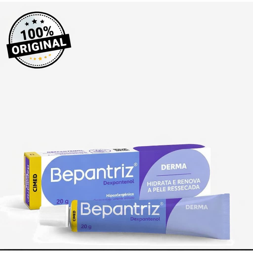 Pomada Bepantriz Derma Hidratante Dexpantenol Creme Hidrata e Renova A Pele Ressecada 20g Original
