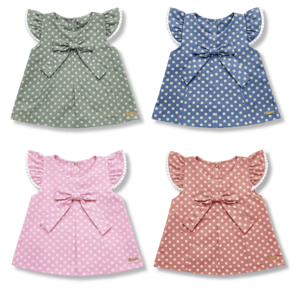 Vestido Bebê Menina Com Calcinha Tapa Fralda Poá Roupa Infantil Rodada Algodão Tamanhos 0-12 Meses