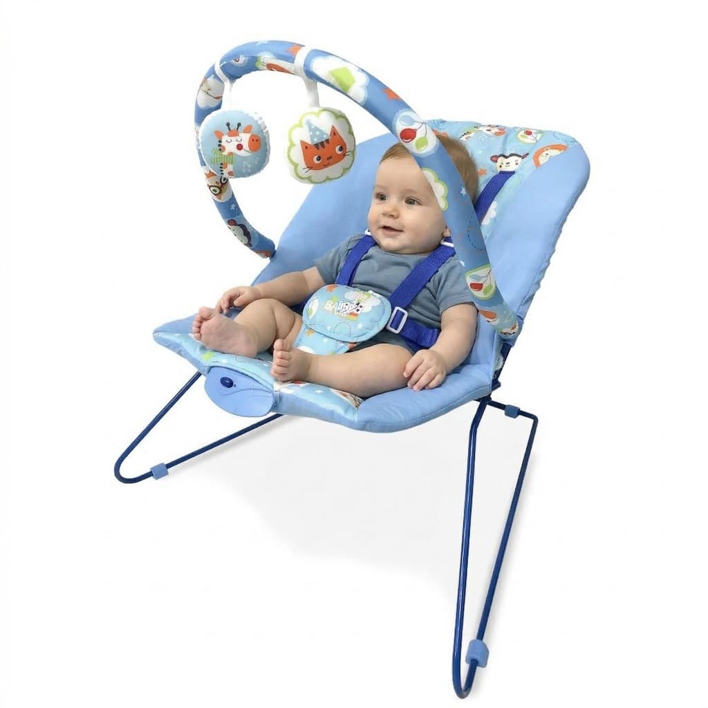 Cadeira de Bebê Cadeirinha de Descanso Vibratória Musical com Brinquedos Alimentação Lite até 11kg