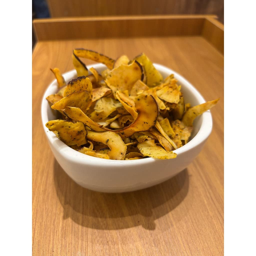 Chips de coco salgado ou doce 90g Vegano Saudável Assado Natural