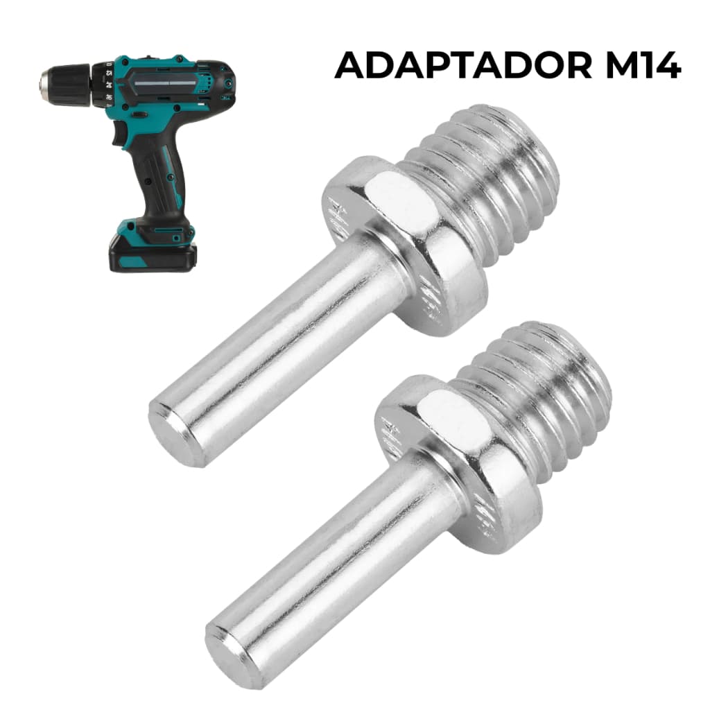 Kit 2 Adaptadores M14 Para Furadeira Suporte Disco Esmerilhadeira